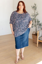 Load image into Gallery viewer, Essential Blouse in Navy Paisley