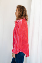Load image into Gallery viewer, Feeling Fuchsia Velvet Button Down
