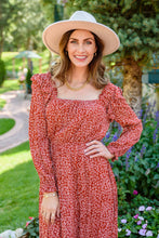 Load image into Gallery viewer, First Kiss Long Sleeve Maxi Dress In Rust