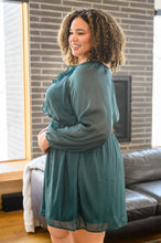 Load image into Gallery viewer, Front And Center Balloon Sleeve Dress in Green