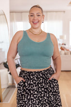 Load image into Gallery viewer, Fundamentals Ribbed Seamless Reversible Tank in Vintage Blue