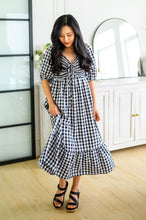 Load image into Gallery viewer, Greenville Gingham Midi Dress