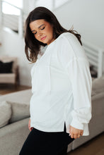 Load image into Gallery viewer, Happier Now Henley Hoodie in Ivory