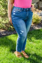 Load image into Gallery viewer, Hi-Rise Rainbow Embroidery Cropped Straight Leg Jeans