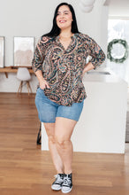 Load image into Gallery viewer, I Think Different Top Teal Paisley