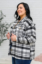 Load image into Gallery viewer, Kate Plaid Jacket in Black & White