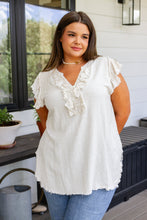 Load image into Gallery viewer, Keep Me Posted Ruffle Detail Blouse