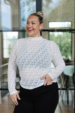 Load image into Gallery viewer, Keeping Secrets Lace Mock Neck Top