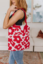 Load image into Gallery viewer, Lazy Daisy Knit Bag in Red