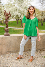 Load image into Gallery viewer, Let's Meet Up Green Blouse