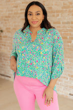Load image into Gallery viewer, Lizzy Top in Emerald Floral