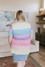 Load image into Gallery viewer, Looking for Rainbows V-Neck Striped Top