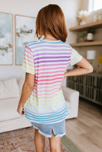 Load image into Gallery viewer, Looking for Rainbows V-Neck Striped Top