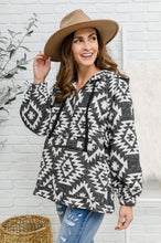 Load image into Gallery viewer, Lounge Day Hoodie in Black & White