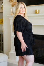 Load image into Gallery viewer, Lovely Life Plisse Romper in Black