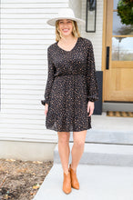 Load image into Gallery viewer, Make Your Happiness Long Sleeve Dress in Black