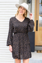 Load image into Gallery viewer, Make Your Happiness Long Sleeve Dress in Black