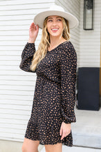 Load image into Gallery viewer, Make Your Happiness Long Sleeve Dress in Black