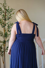 Load image into Gallery viewer, Midnight Magic Embroidered Maxi Dress