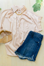 Load image into Gallery viewer, Never Have I Ever Button Down Blouse in Champagne