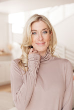 Load image into Gallery viewer, Nivia Draped Turtle Neck Tunic in Mocha