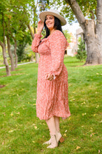 Load image into Gallery viewer, Now Is Your Chance Floral Midi Dress In Rust