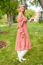 Load image into Gallery viewer, Now Is Your Chance Floral Midi Dress In Rust