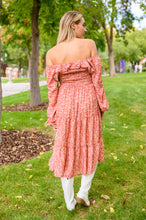 Load image into Gallery viewer, Now Is Your Chance Floral Midi Dress In Rust
