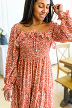 Load image into Gallery viewer, Now Is Your Chance Floral Midi Dress In Rust