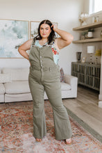 Load image into Gallery viewer, Olivia Control Top Release Hem Overalls in Olive