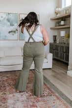 Load image into Gallery viewer, Olivia Control Top Release Hem Overalls in Olive