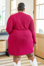 Load image into Gallery viewer, Only You Surplice Neck Sparkle Knit Dress In Magenta