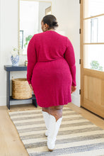Load image into Gallery viewer, Only You Surplice Neck Sparkle Knit Dress In Magenta