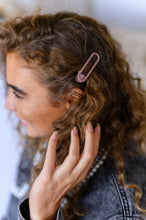 Load image into Gallery viewer, Oval Hair Clips Set of Three In Shades of Brown