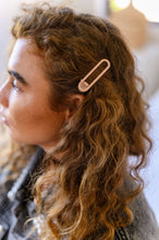 Load image into Gallery viewer, Oval Hair Clips Set of Three In Shades of Brown