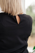 Load image into Gallery viewer, Peaceful Moments Smocked Sleeve Blouse in Black