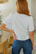 Load image into Gallery viewer, Pristine Puff Sleeve Top in White