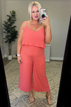 Load image into Gallery viewer, Ribbed Double Layer Jumpsuit in Deep Coral