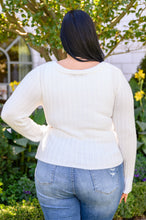 Load image into Gallery viewer, Sasha Fuzzy Twist Detail Sweater In Ivory
