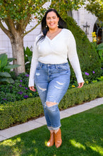 Load image into Gallery viewer, Sasha Fuzzy Twist Detail Sweater In Ivory