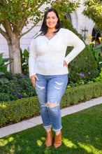 Load image into Gallery viewer, Sasha Fuzzy Twist Detail Sweater In Ivory