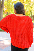 Load image into Gallery viewer, Seasonal Shift Long Sleeve Knit Sweater In Red