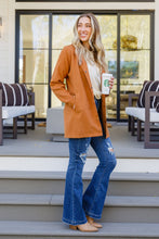 Load image into Gallery viewer, She's On Point Collared Coat In Rust