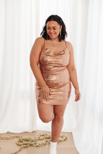 Load image into Gallery viewer, Shining in Sequins Dress in Gold