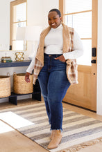 Load image into Gallery viewer, Snug And Stylish Plaid Fur Lined Wide Collar Vest