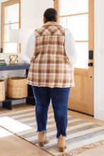 Load image into Gallery viewer, Snug And Stylish Plaid Fur Lined Wide Collar Vest