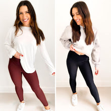 Load image into Gallery viewer, PREORDER: Molly Max Sculpt Diagonal Ribbed Leggings In Two Colors
