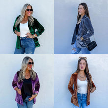 Load image into Gallery viewer, PREORDER: Nyx Velvet Blazer in Four Colors