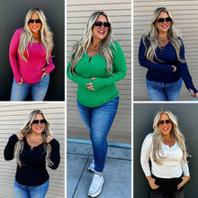 Load image into Gallery viewer, PREORDER: Brooklyn Snap Henley in Five Colors