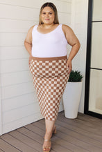 Load image into Gallery viewer, Start Your Engines Checkered Midi Skirt